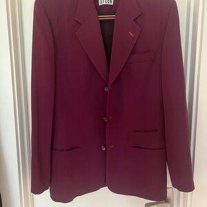 Richard Tyler Burgundy Sport Coat with Notched Lapels